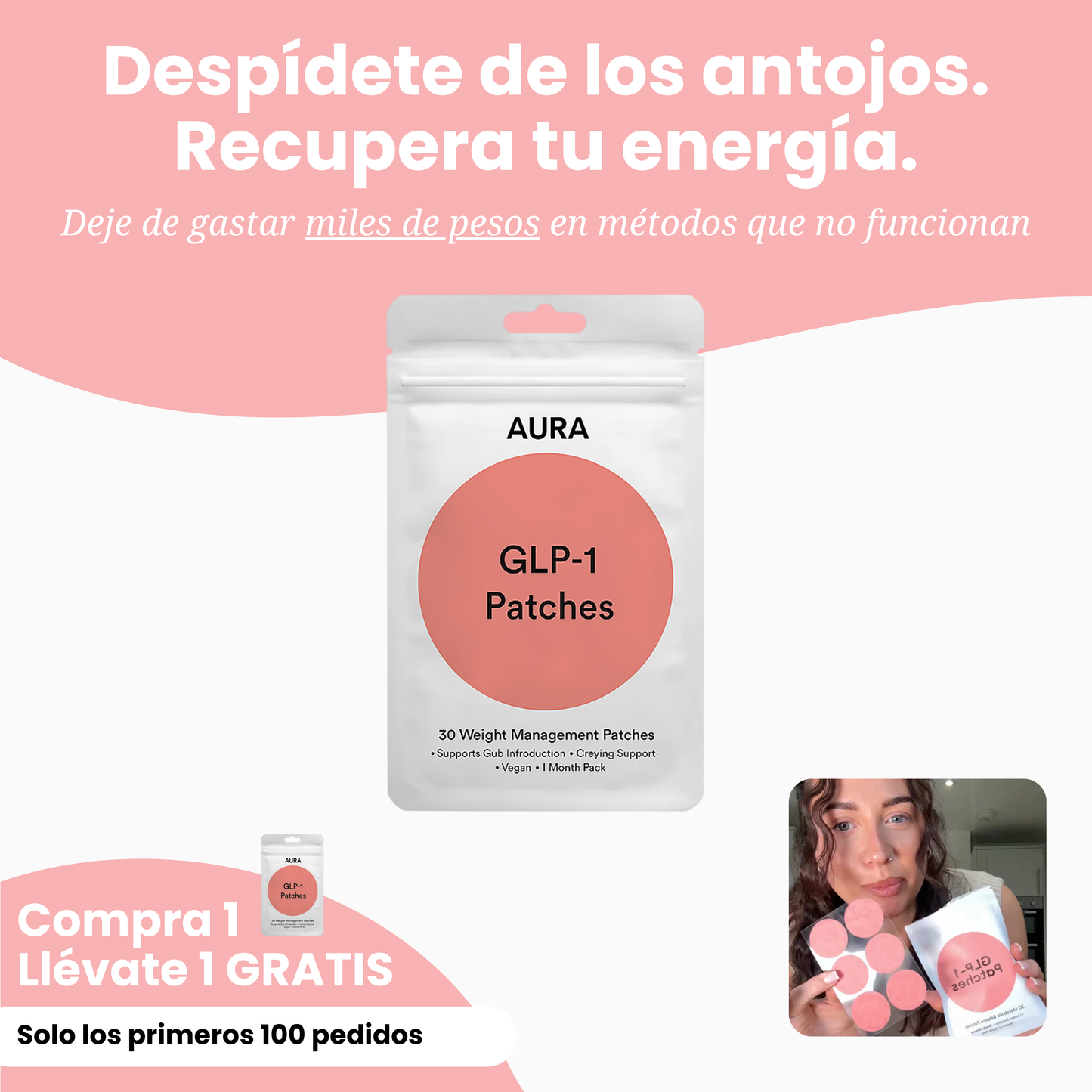 Parches GLP-1 - Elimina el exceso de grasa de forma natural