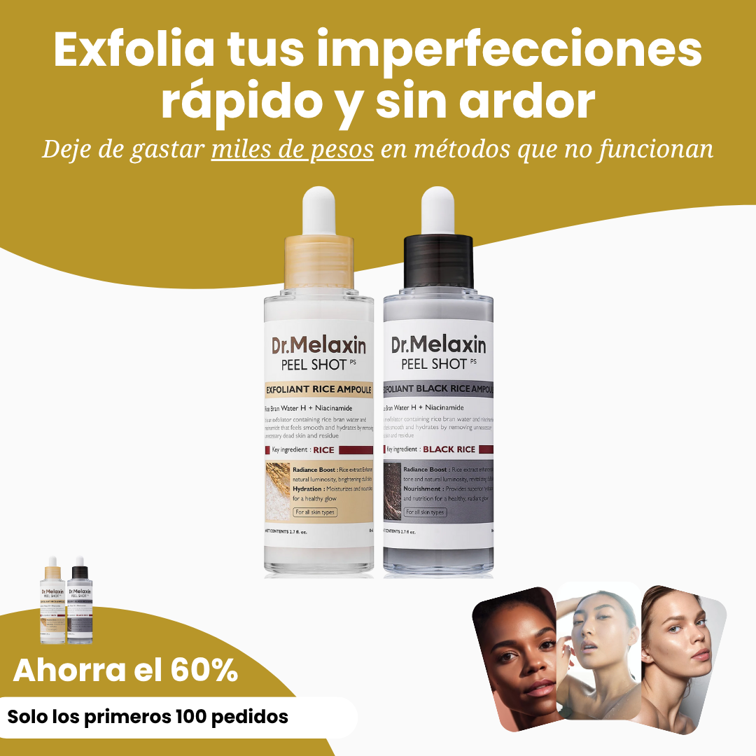 Dr. Melaxin – Tratamiento Dúo Peel Shot Glow con Arroz