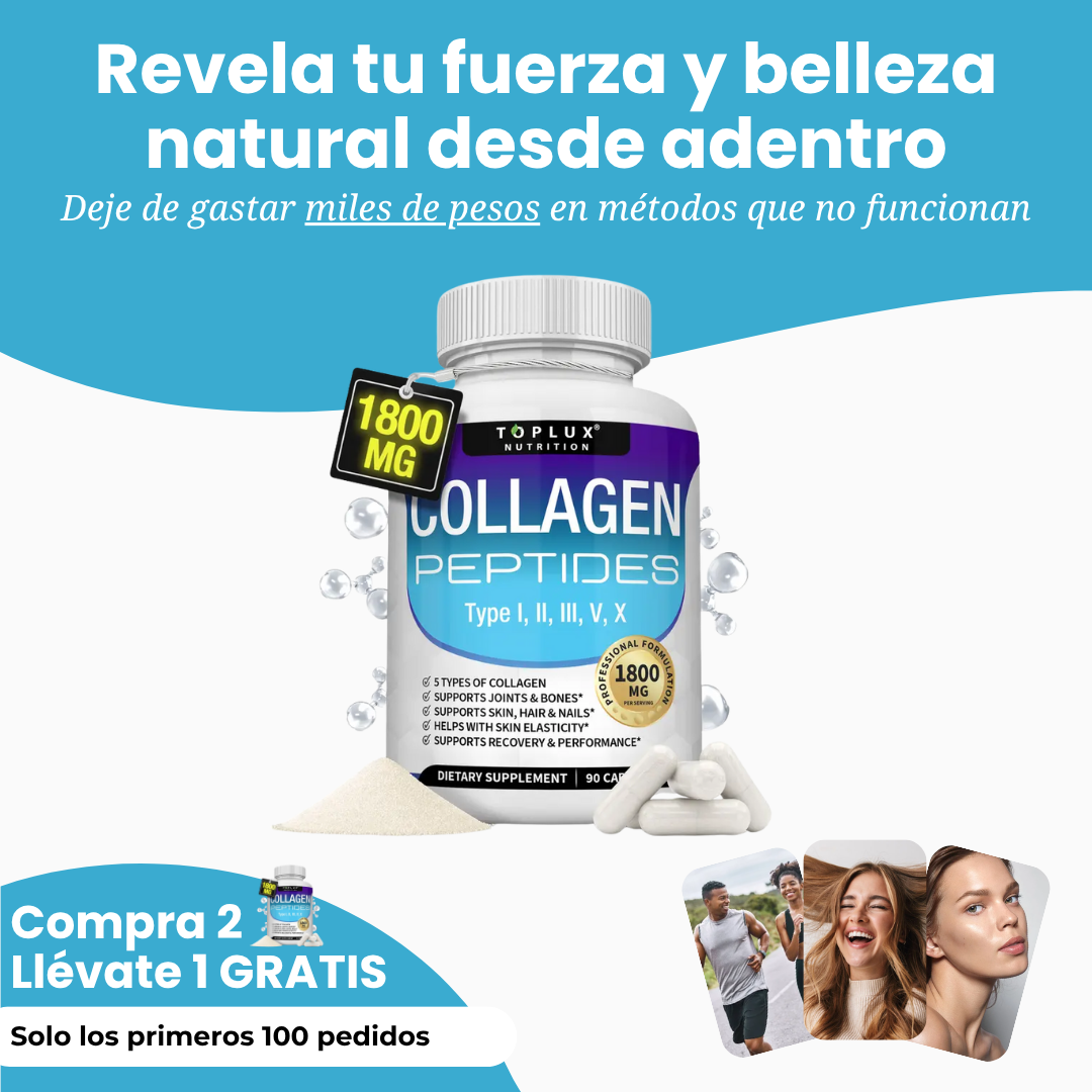 Toplux Collagen Peptides – Colágeno Avanzado de 5 Tipos
