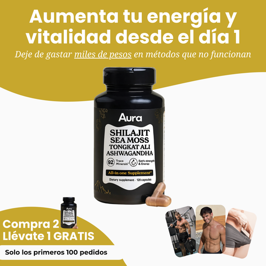 Aura Shilajit GOLD+ Todo en una cápsula