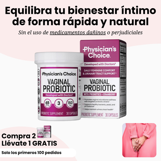 Probiótico Vaginal de Máximo Cuidado – Control del Olor, Equilibrio del pH y Apoyo Diario a la Salud Íntima con Arándano y Prebióticos